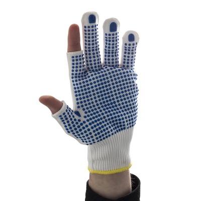 UCi NLNW-D3F White Partially Fingerless Nylon Gloves